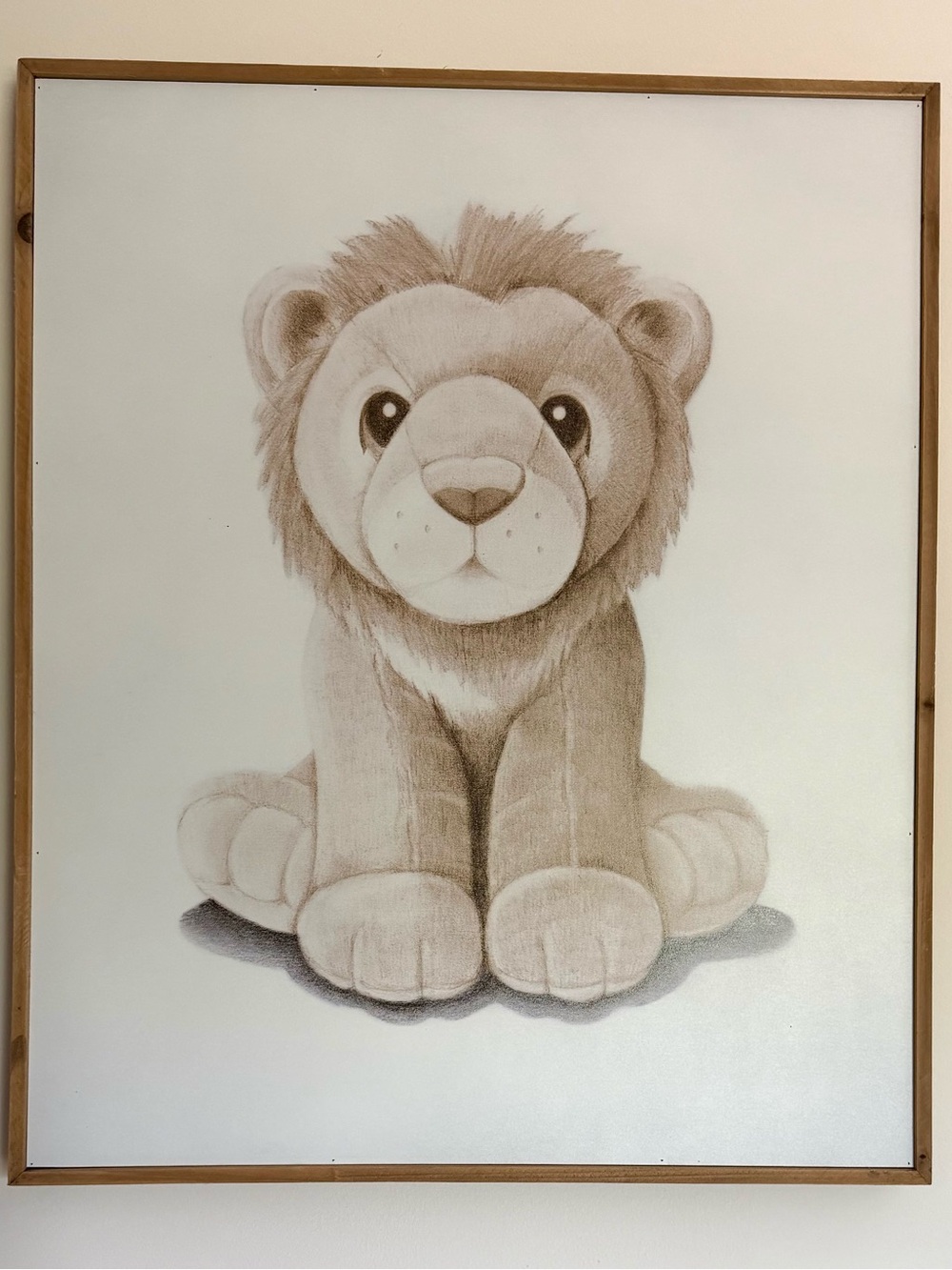 The Spring Shop Beige Plush Lion Illustration